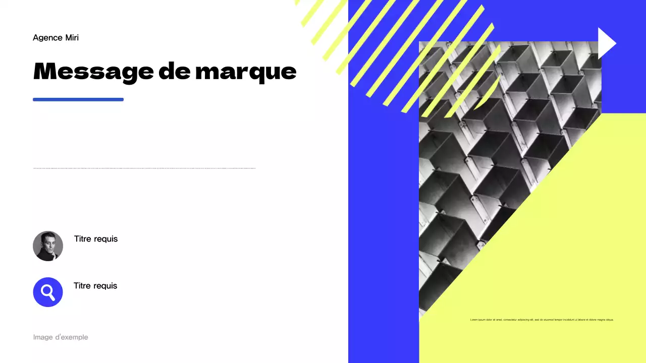 Promotion de l'agence moderne jaune