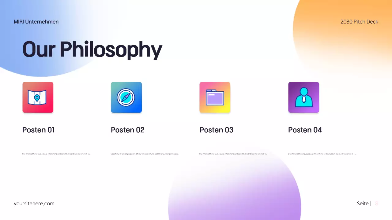 Buntes modernes Media Kit Pitch