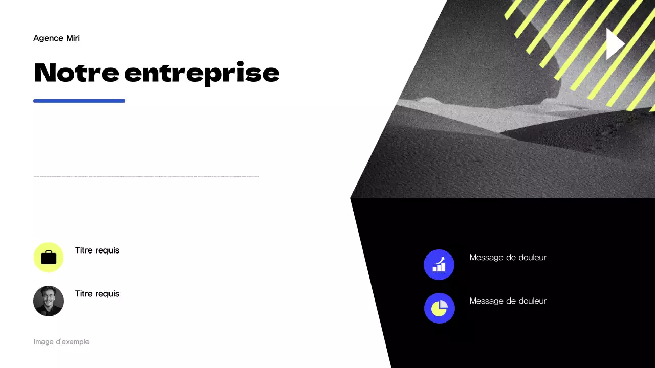 Promotion de l'agence moderne jaune