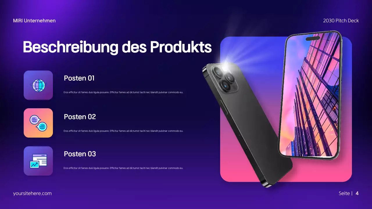 Buntes modernes Media Kit Pitch