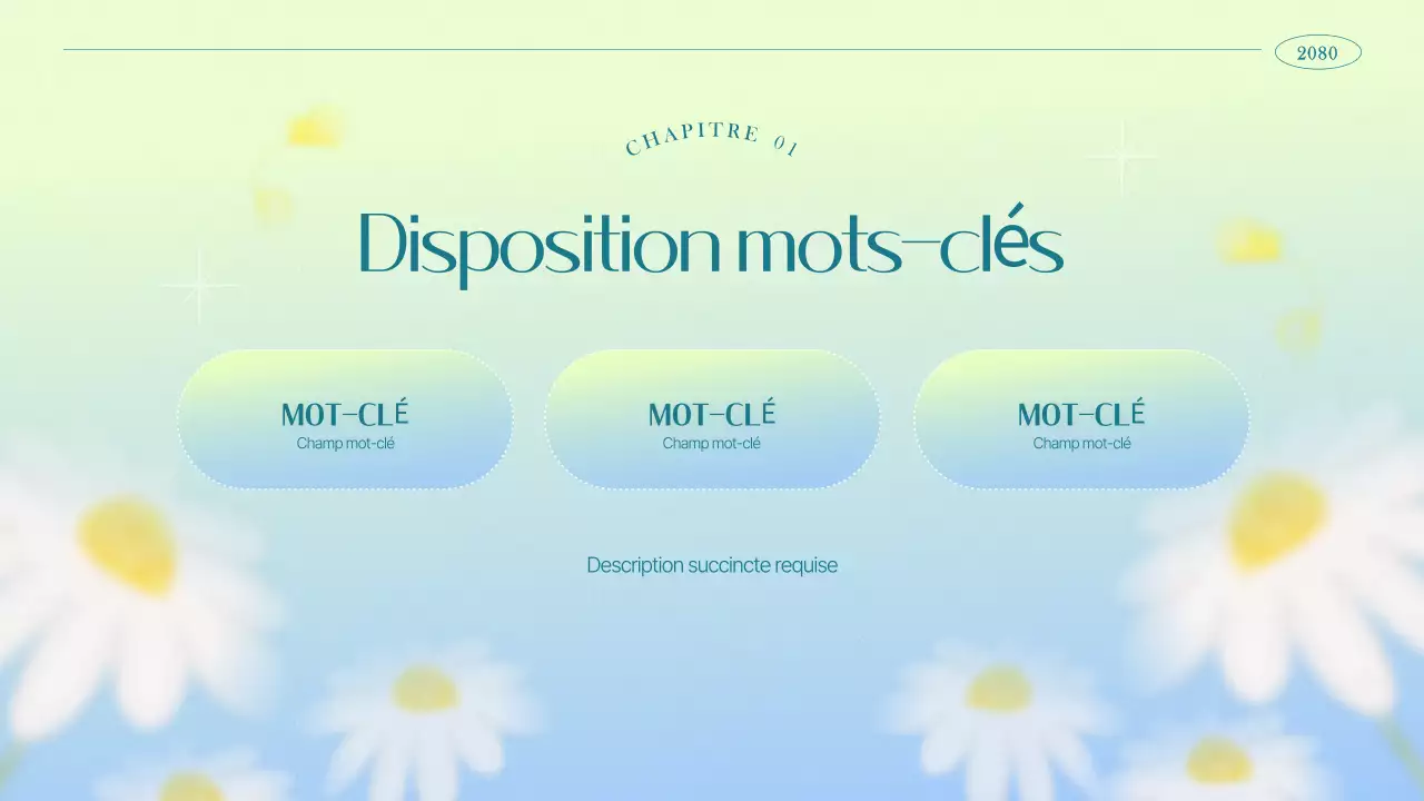 Briefing marketing floral simple en bleu clair et chartreuse