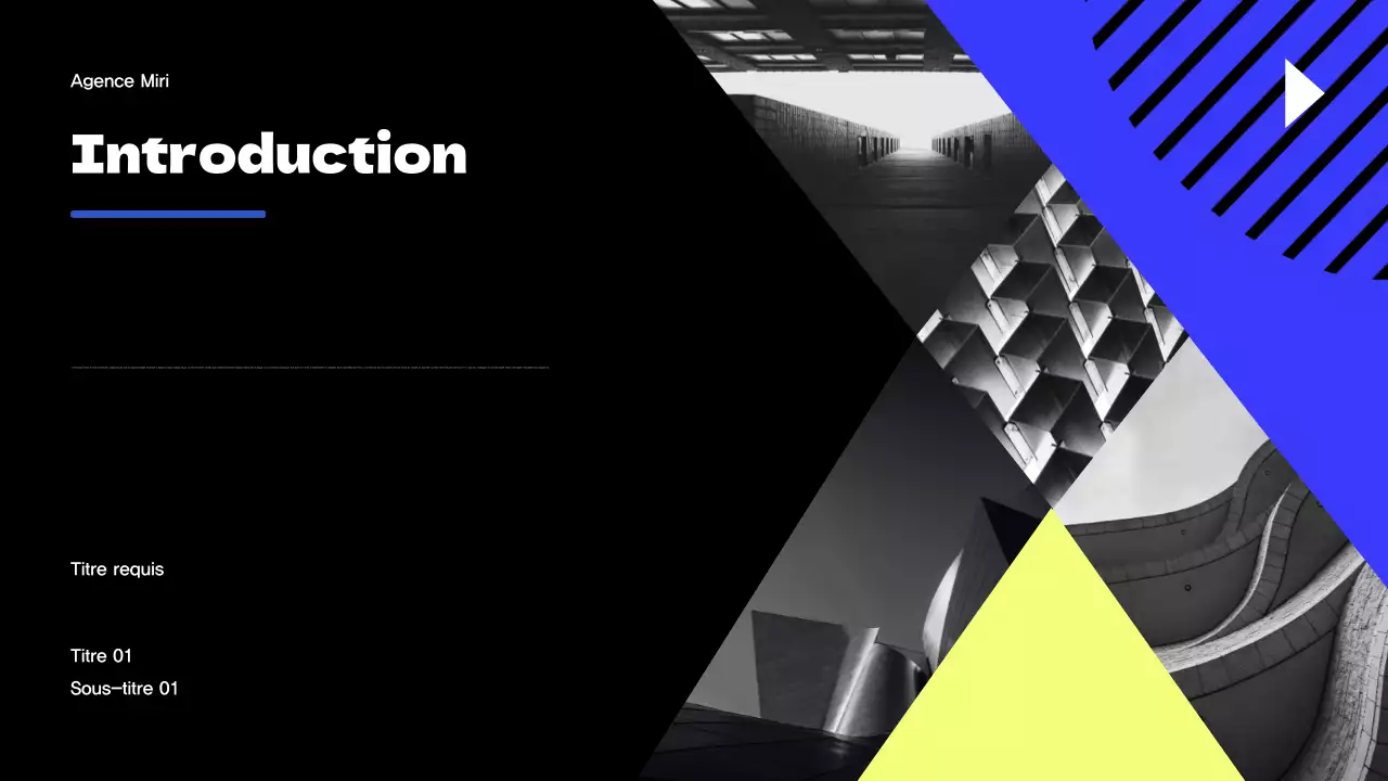 Promotion de l'agence moderne jaune