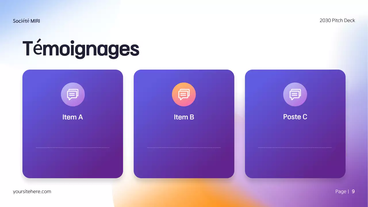 Kit média moderne et coloré Pitch