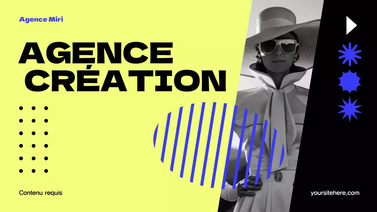 Promotion de l'agence moderne jaune