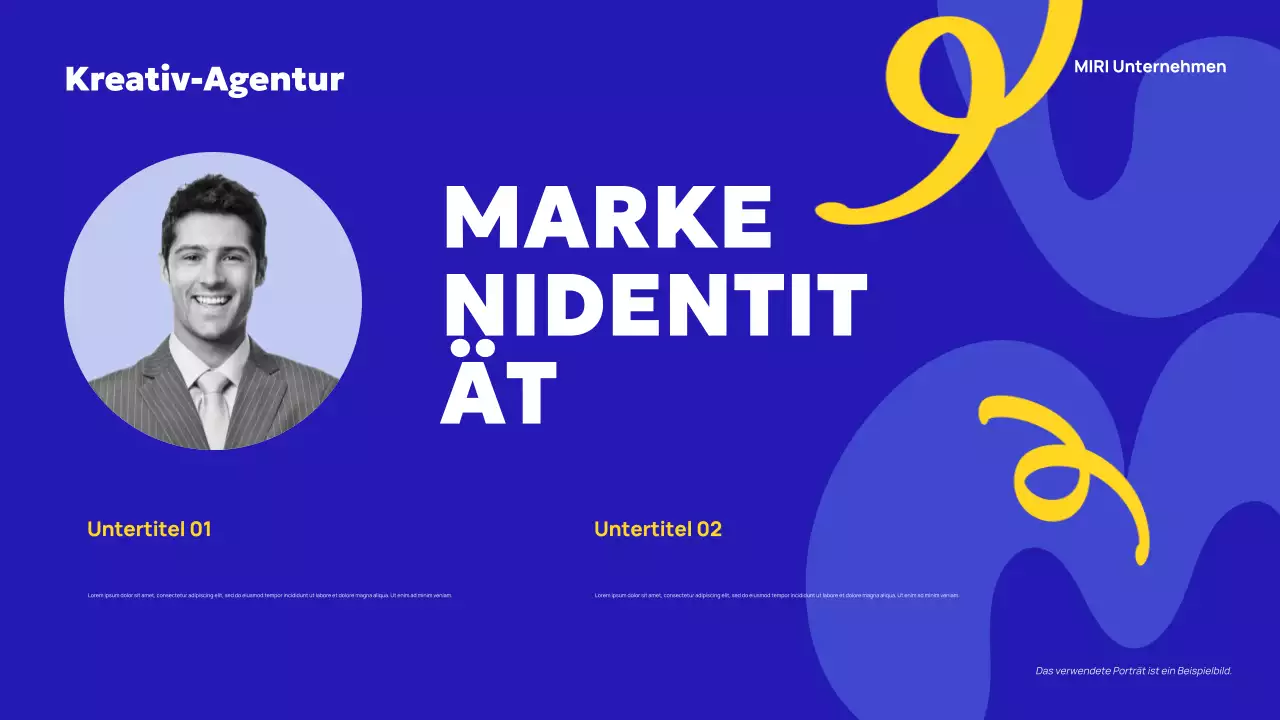 Blue Abstract Agency Anzeige