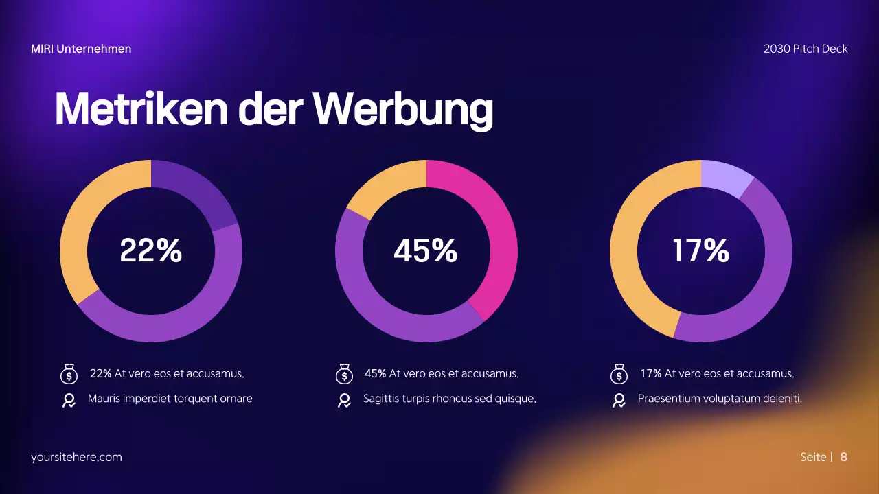 Buntes modernes Media Kit Pitch