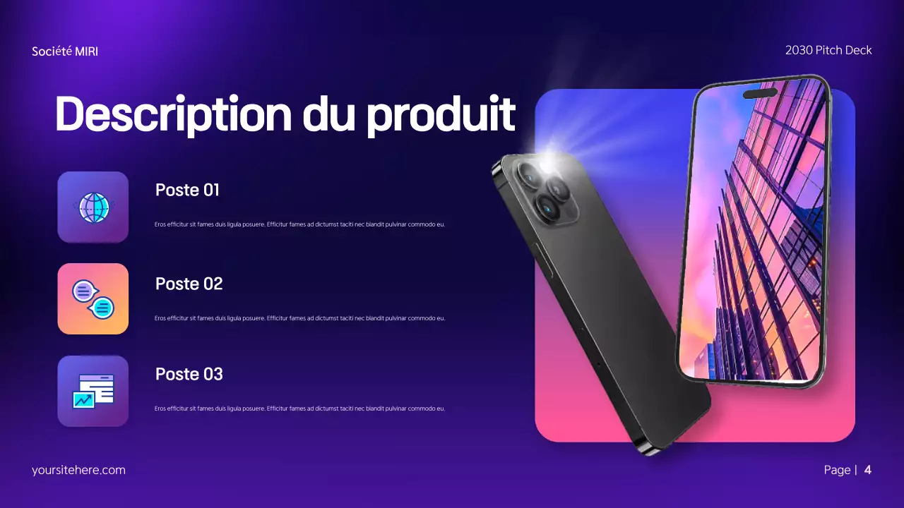 Kit média moderne et coloré Pitch