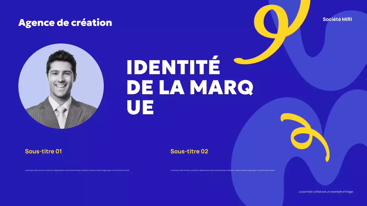 Publicité de l'agence Blue Abstract