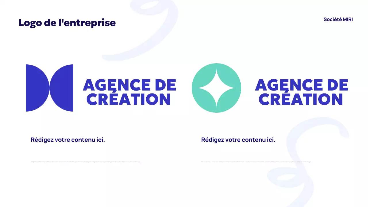 Publicité de l'agence Blue Abstract