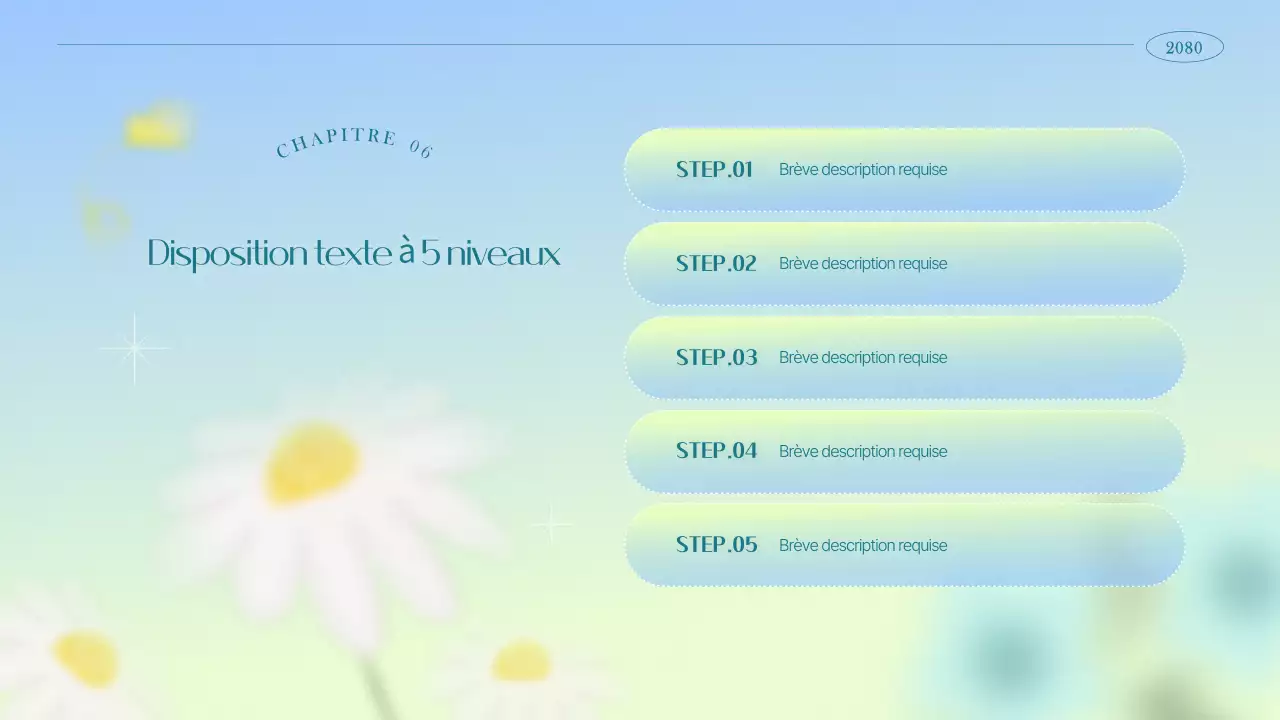 Briefing marketing floral simple en bleu clair et chartreuse