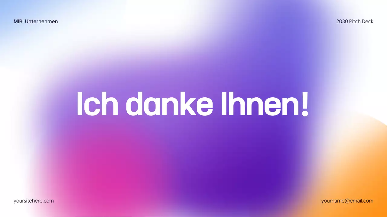 Buntes modernes Media Kit Pitch