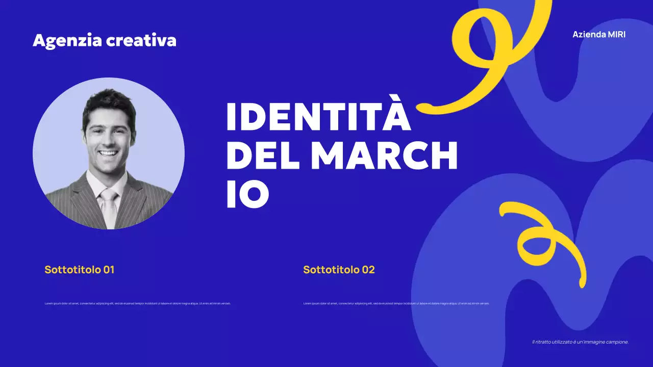 Pubblicità dell'agenzia Blue Abstract