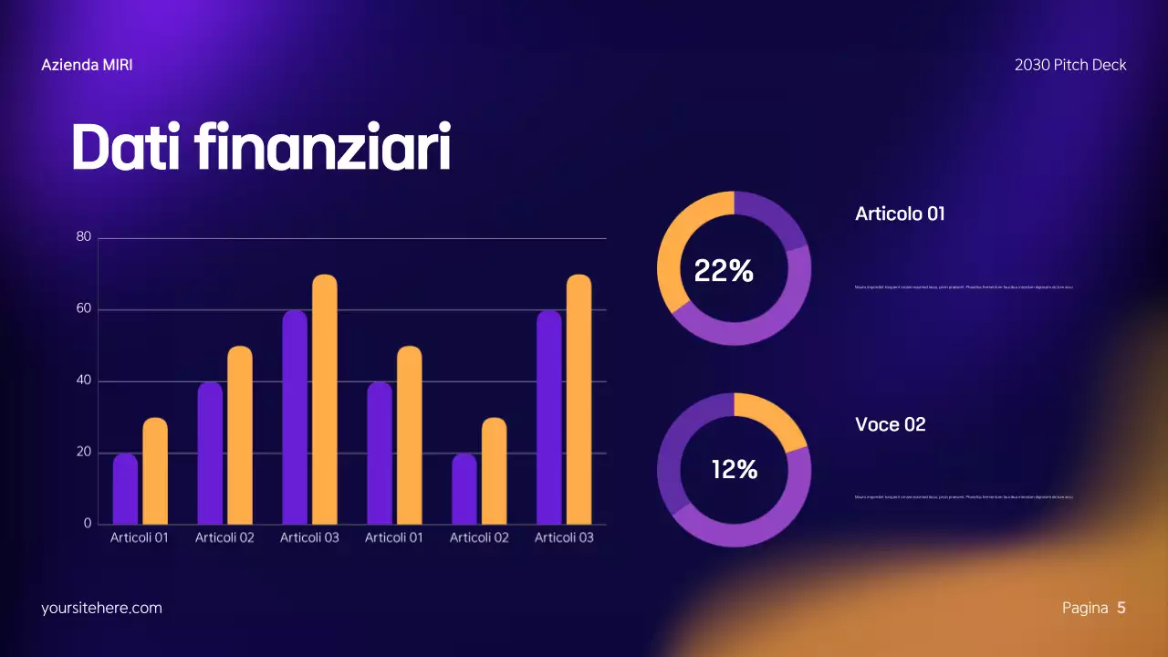 Pitch Media Kit moderno e colorato