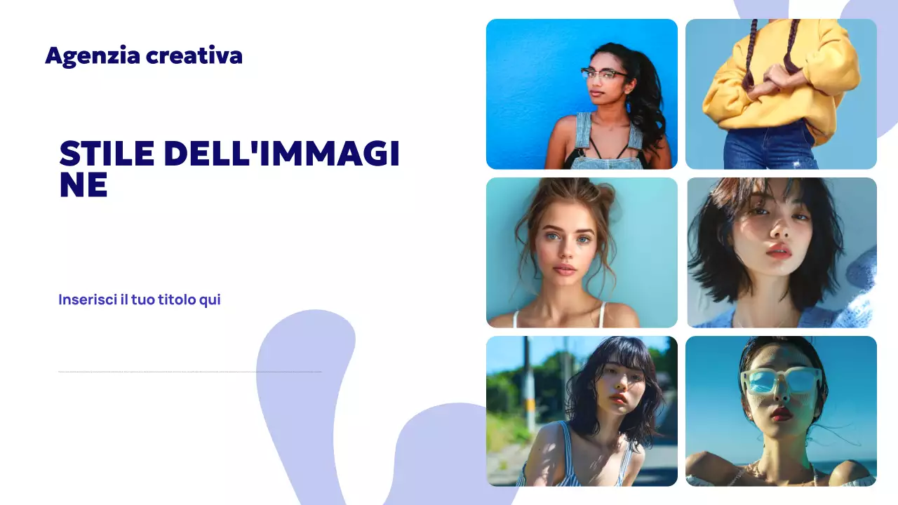 Pubblicità dell'agenzia Blue Abstract