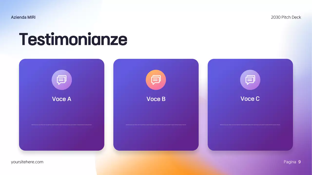 Pitch Media Kit moderno e colorato