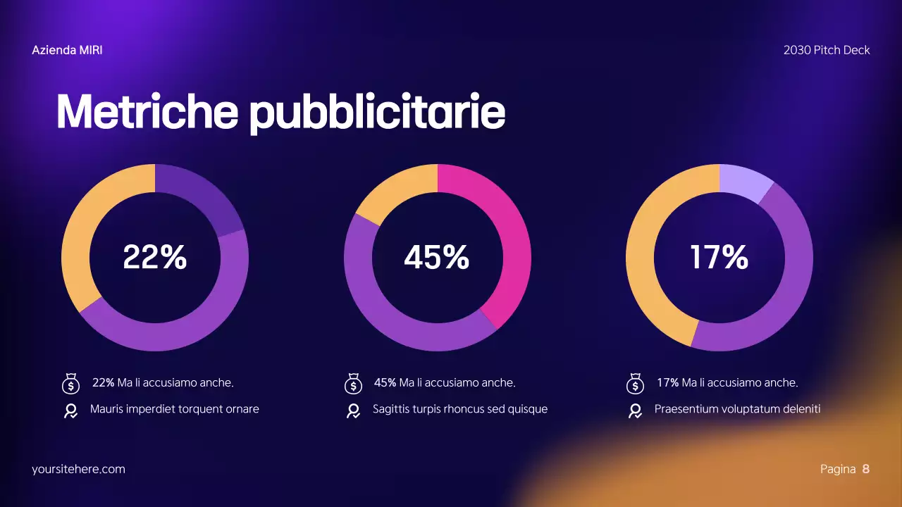 Pitch Media Kit moderno e colorato