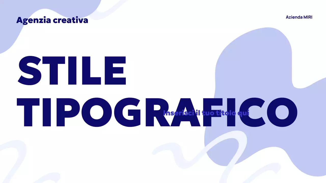 Pubblicità dell'agenzia Blue Abstract