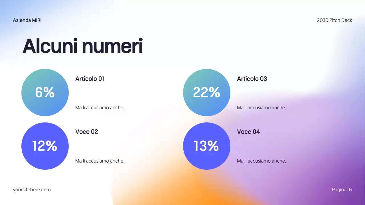 Pitch Media Kit moderno e colorato