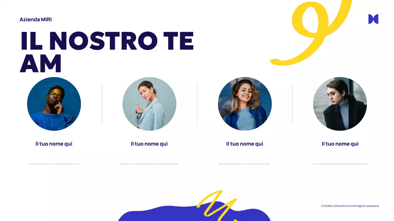 Pubblicità dell'agenzia Blue Abstract