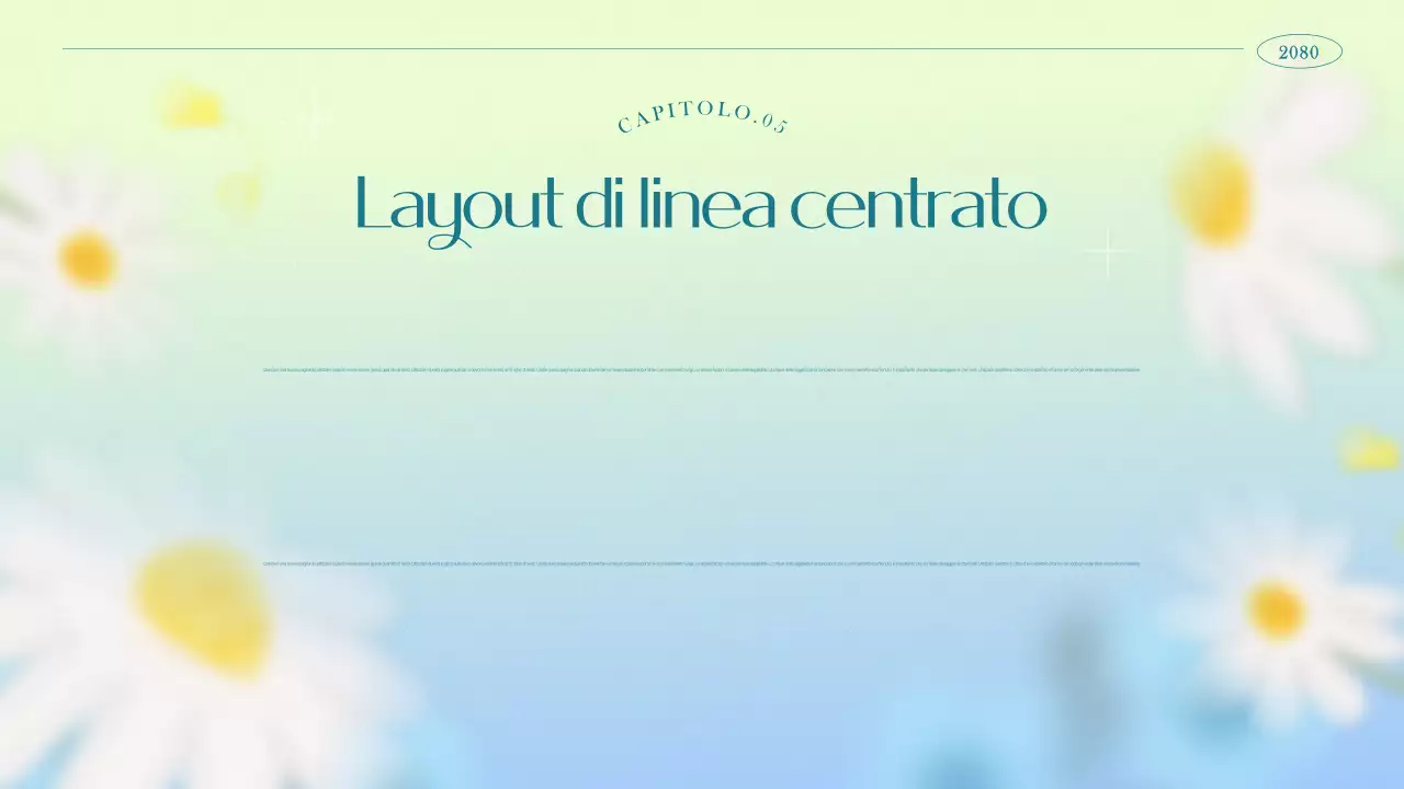 Brief marketing semplice e floreale in azzurro e chartreuse