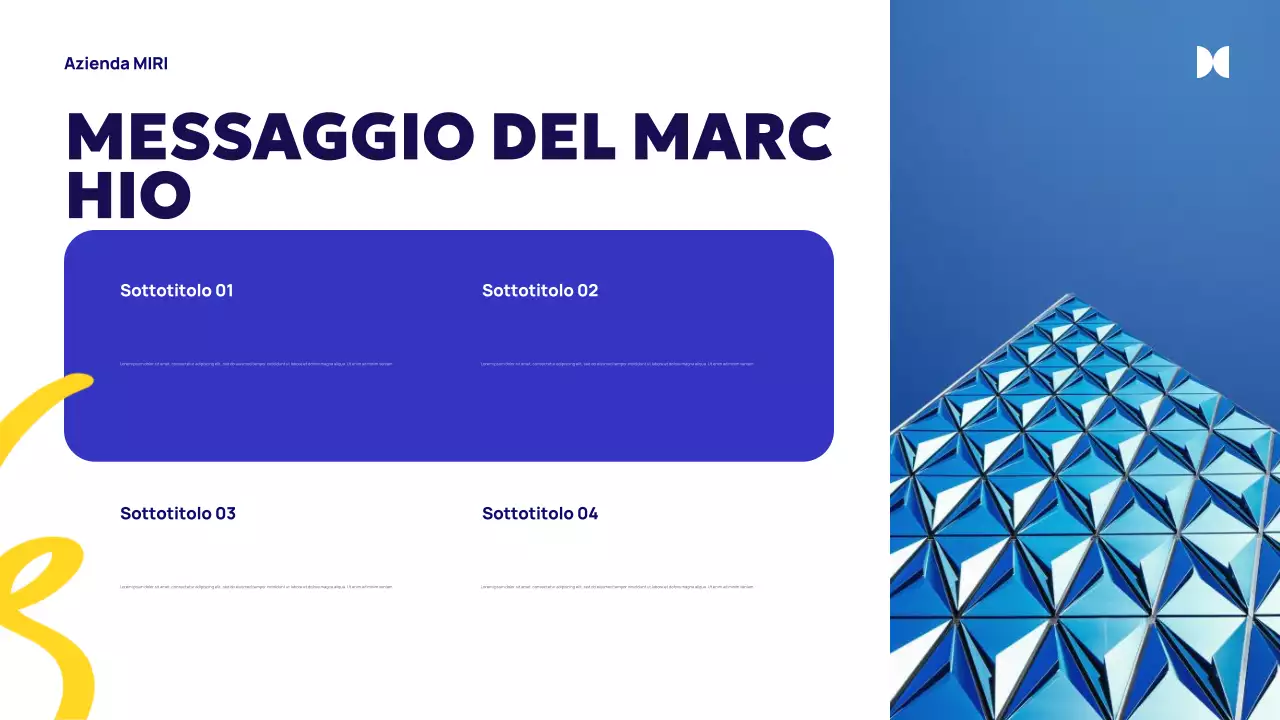 Pubblicità dell'agenzia Blue Abstract