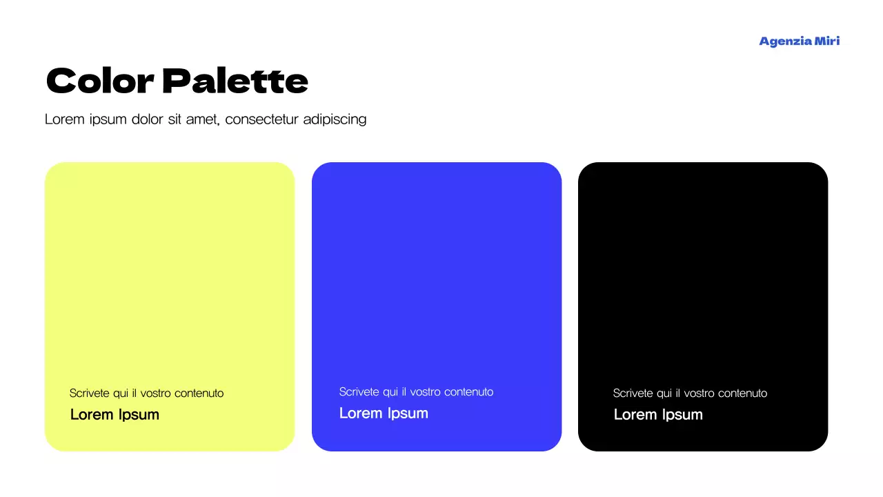 Promozione dell'Agenzia Moderna Gialla