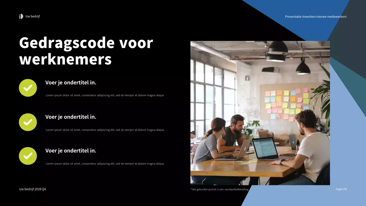 Presentatie Groen Wit Moderne Inwerkgids