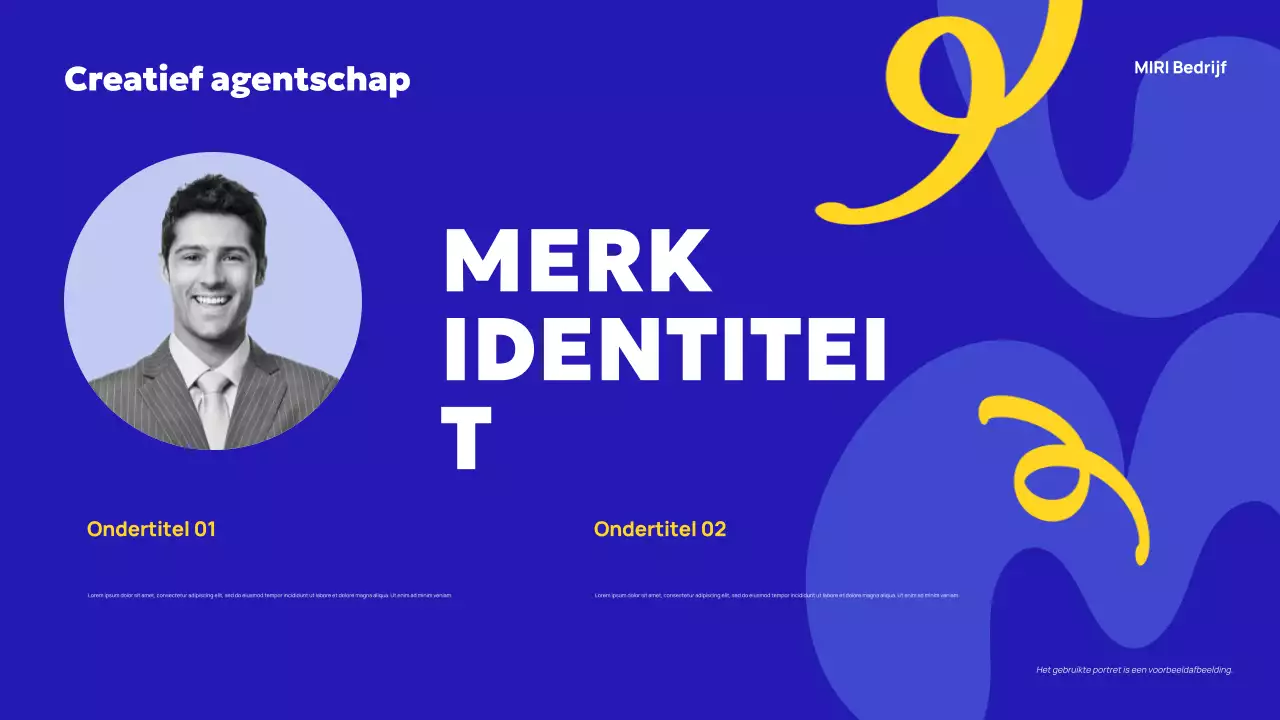 Blue Abstract Agentschap Advertentie