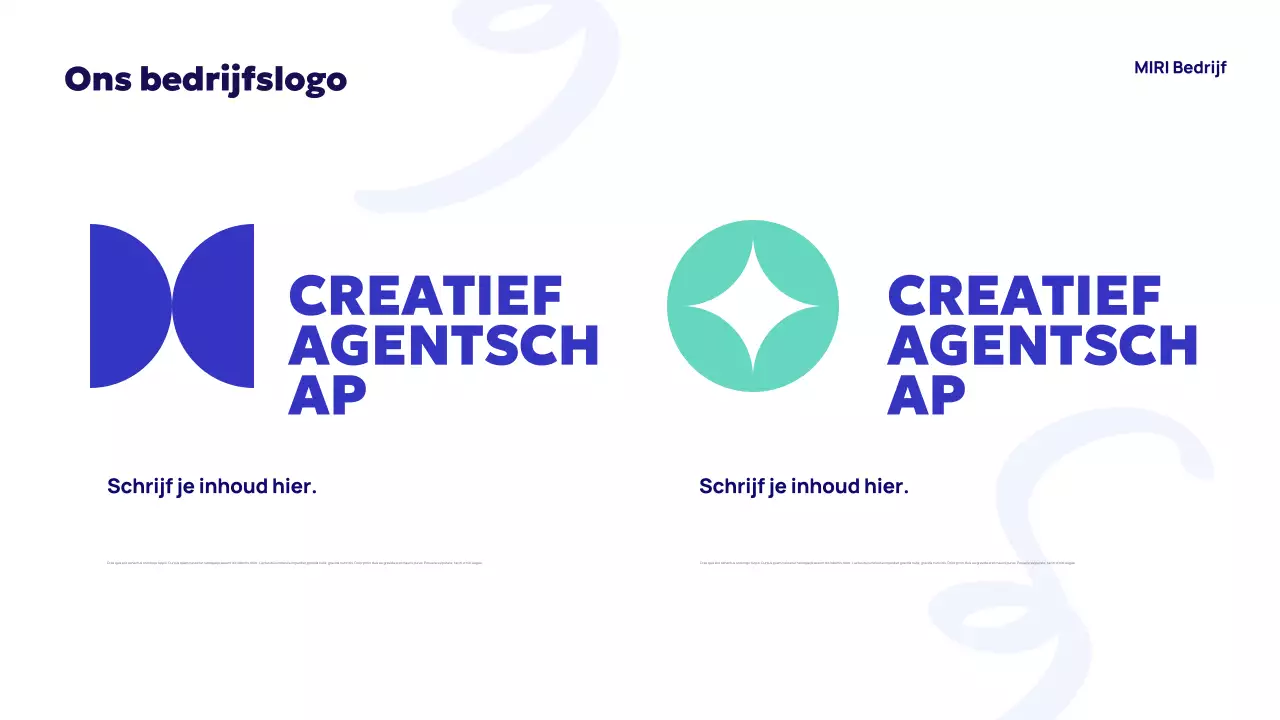 Blue Abstract Agentschap Advertentie