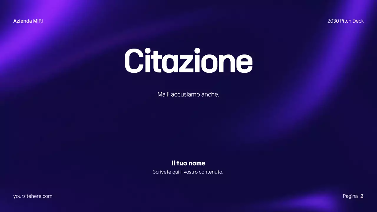 Pitch Media Kit moderno e colorato