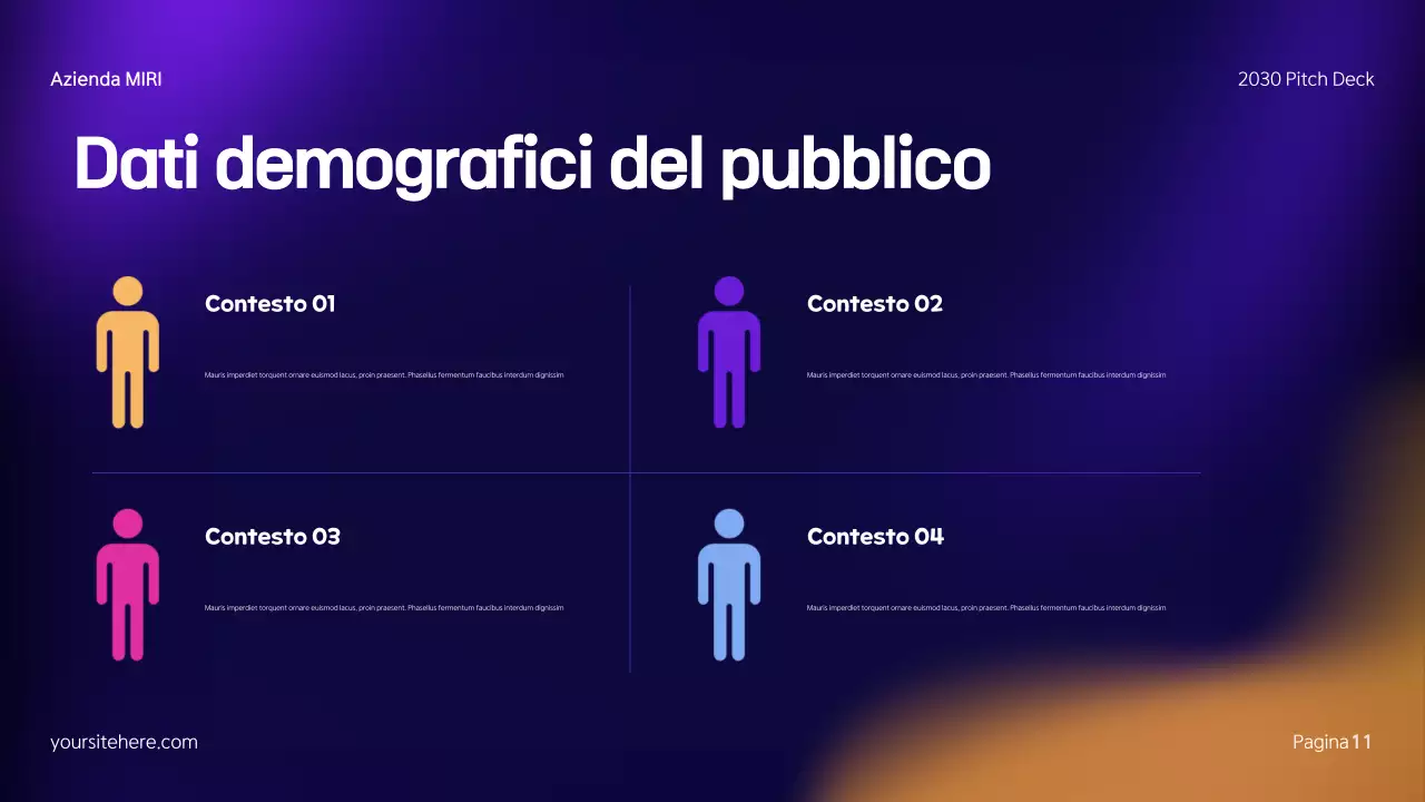 Pitch Media Kit moderno e colorato