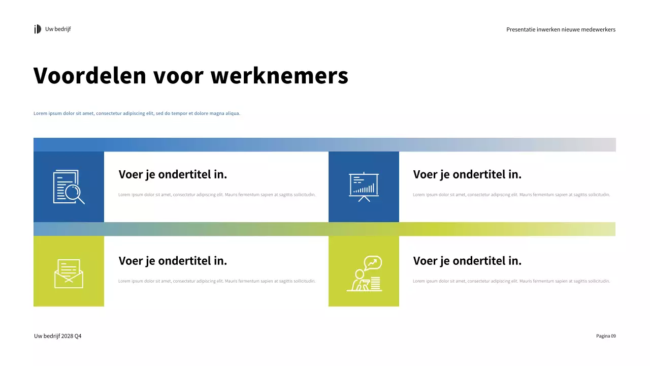 Presentatie Groen Wit Moderne Inwerkgids