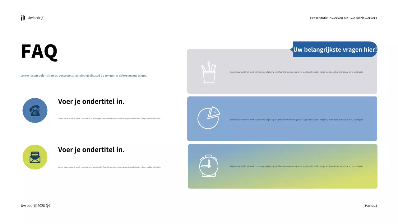 Presentatie Groen Wit Moderne Inwerkgids