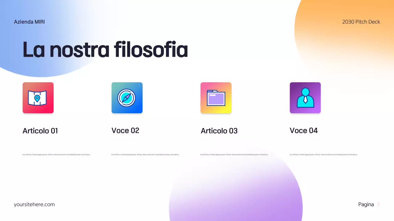 Pitch Media Kit moderno e colorato