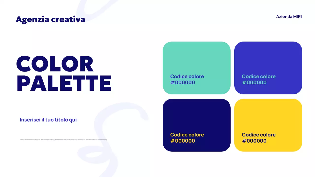 Pubblicità dell'agenzia Blue Abstract