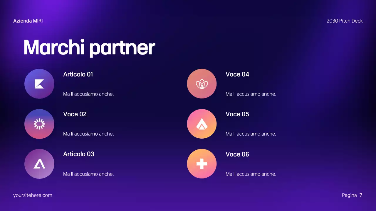 Pitch Media Kit moderno e colorato