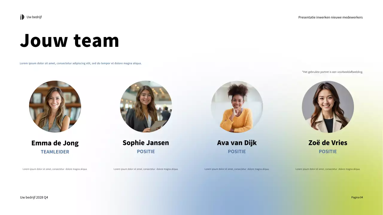 Presentatie Groen Wit Moderne Inwerkgids