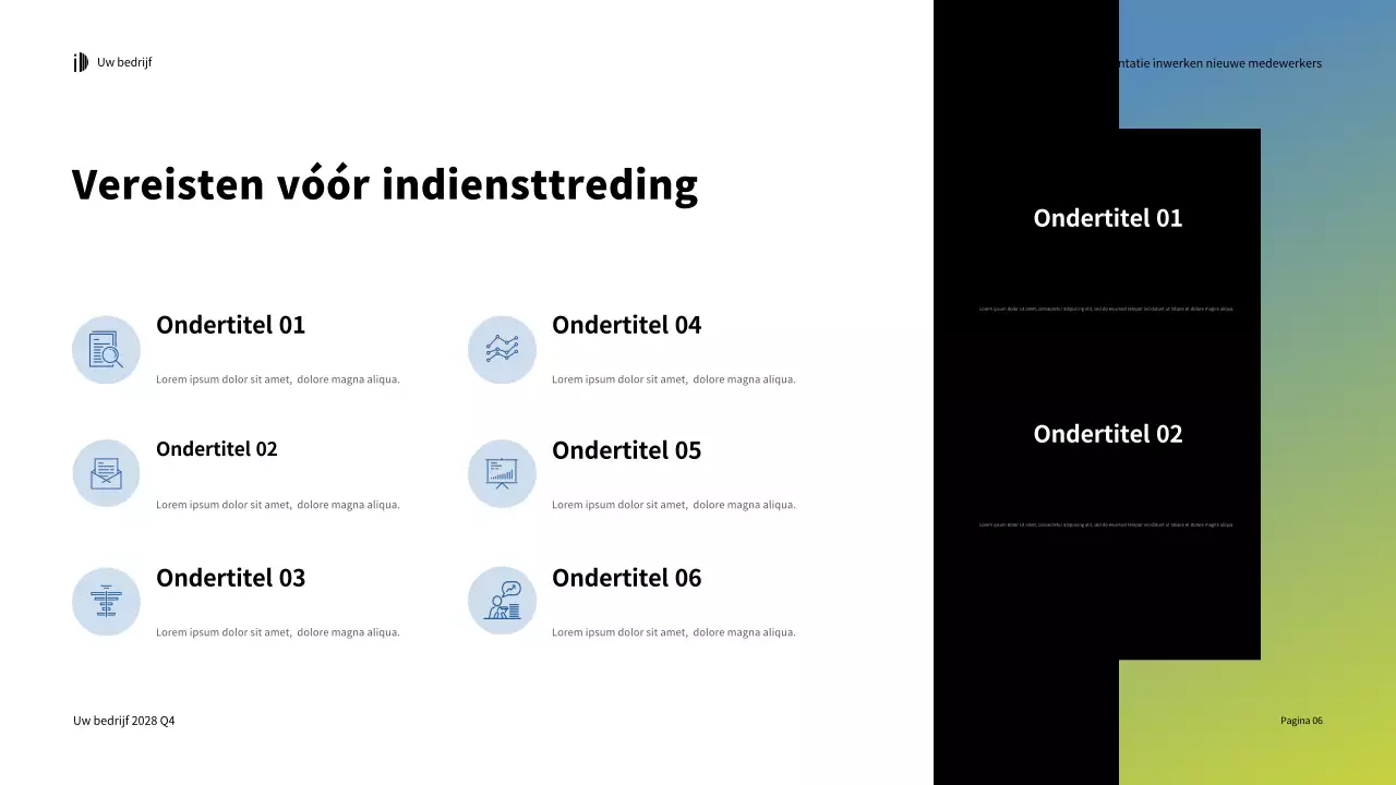 Presentatie Groen Wit Moderne Inwerkgids