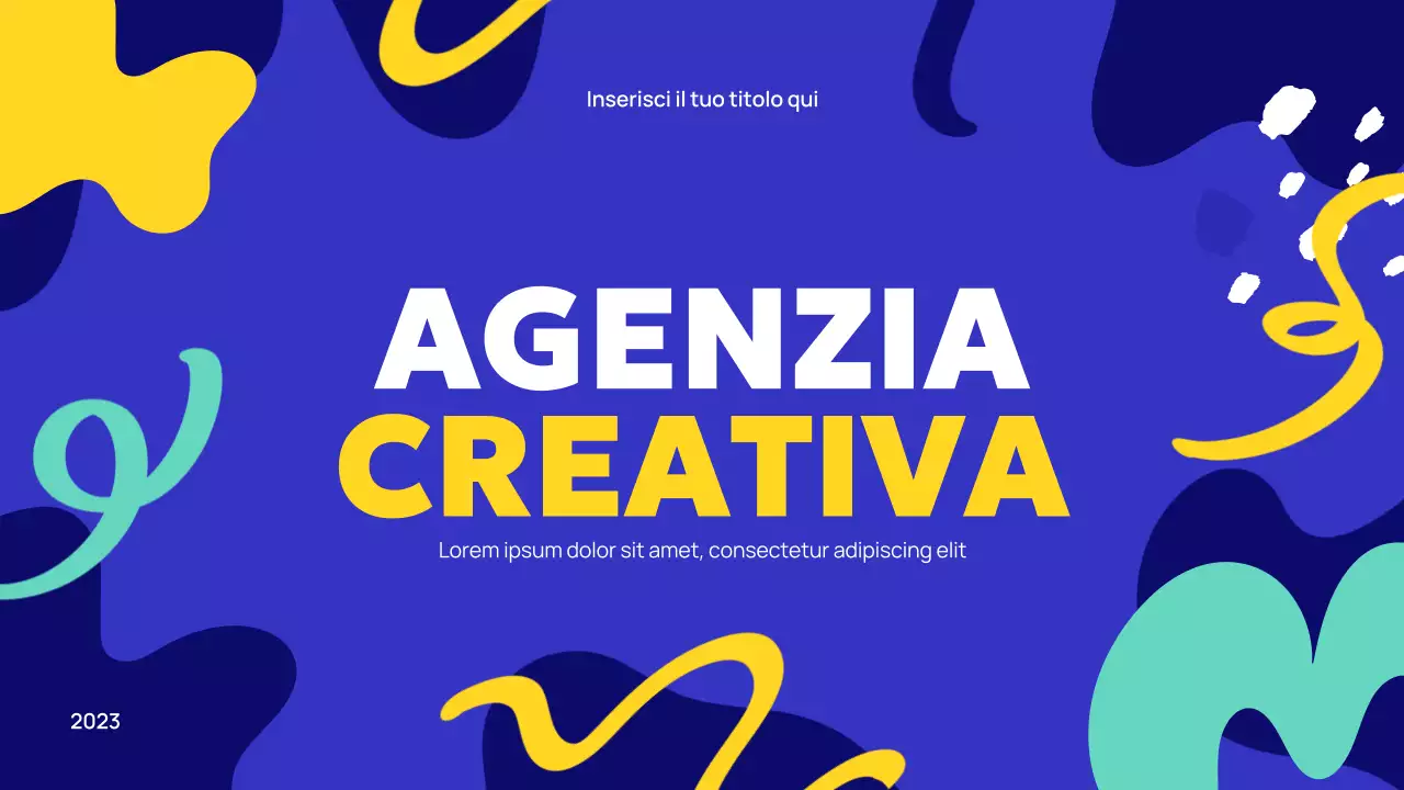 Pubblicità dell'agenzia Blue Abstract