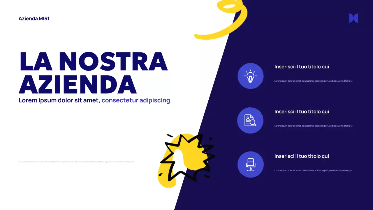 Pubblicità dell'agenzia Blue Abstract