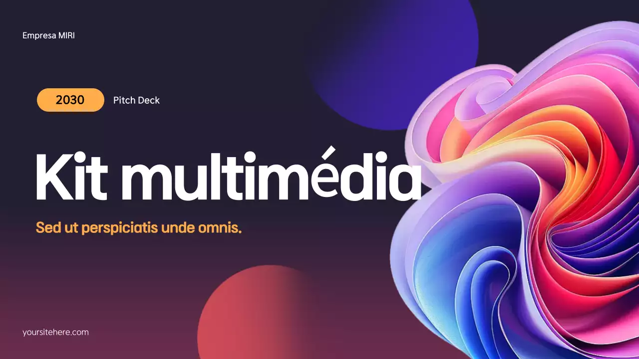 Projeto de kit multimédia moderno e colorido