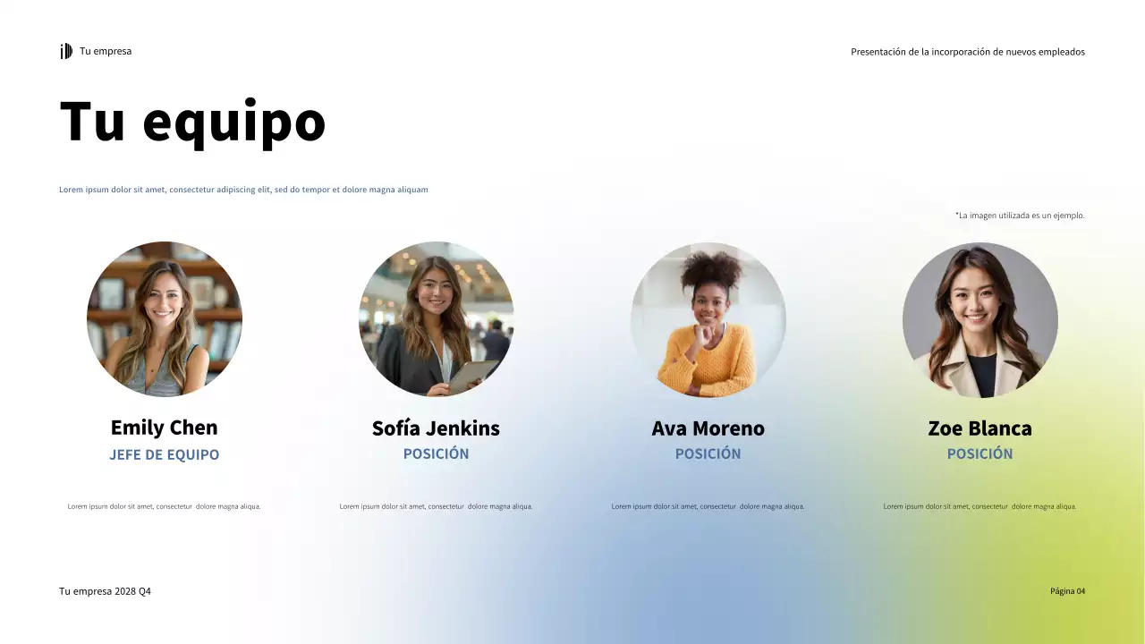 Verde Blanco Presentación de la Guía de incorporación moderna