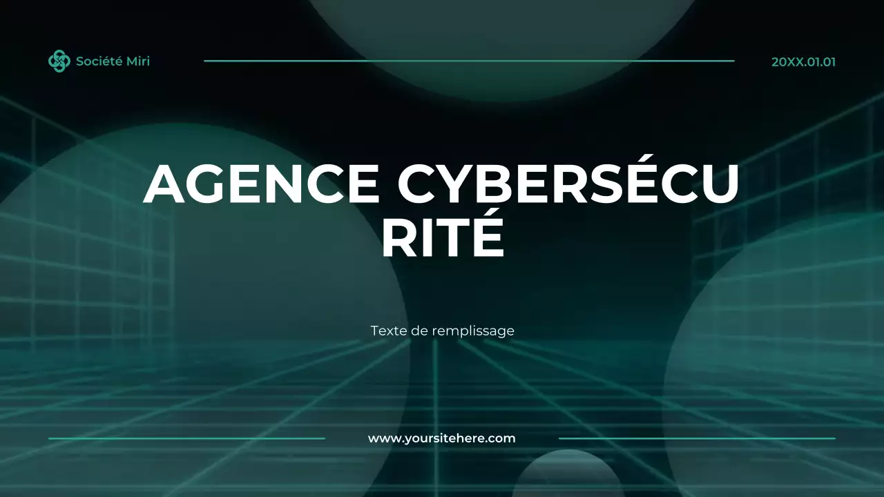 Publicité sarcelle moderne sur la cybersécurité