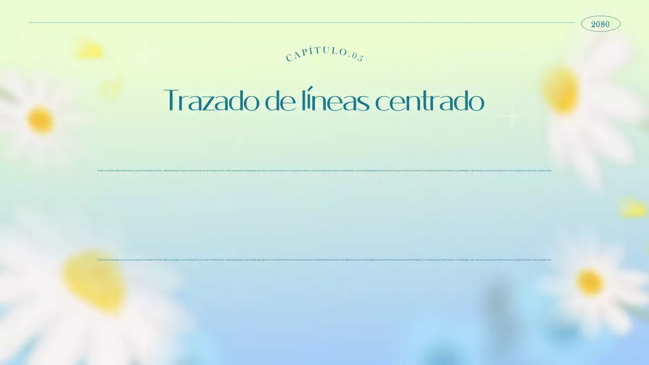Sencillo folleto de marketing floral en azul claro y chartreuse