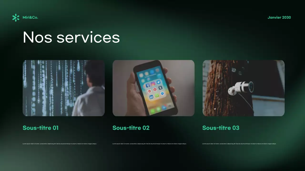 Publicité verte et moderne sur la cybersécurité