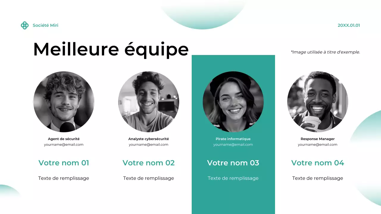 Publicité sarcelle moderne sur la cybersécurité