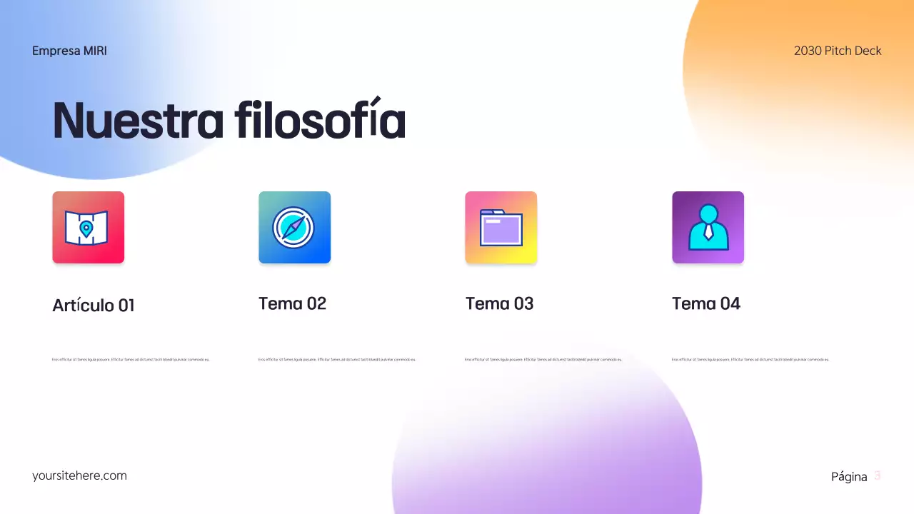 Kit de prensa moderno y colorido