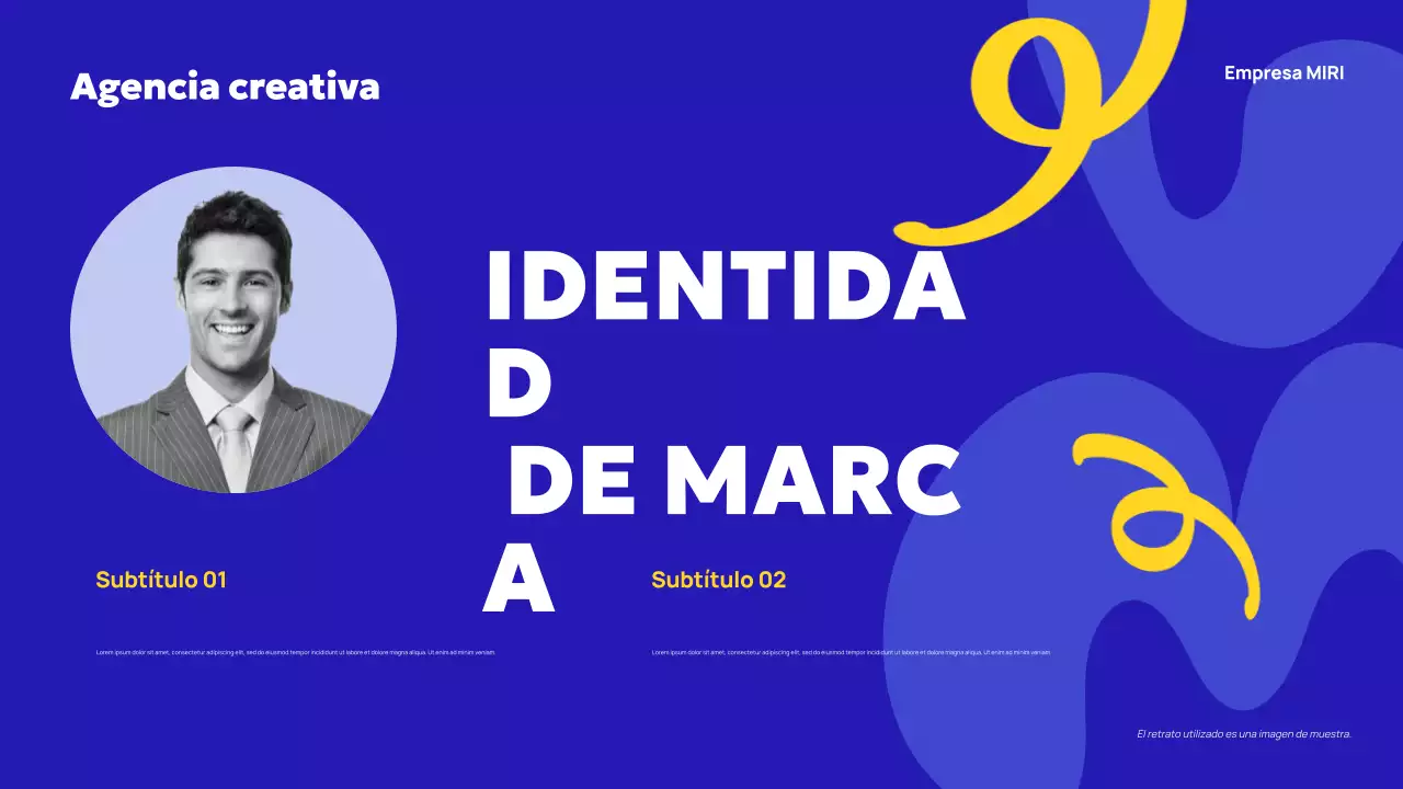 Anuncio de la Agencia Blue Abstract