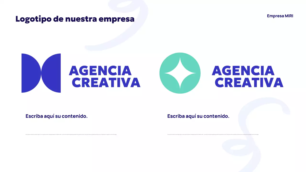 Anuncio de la Agencia Blue Abstract