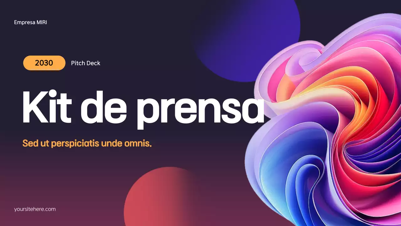 Kit de prensa moderno y colorido